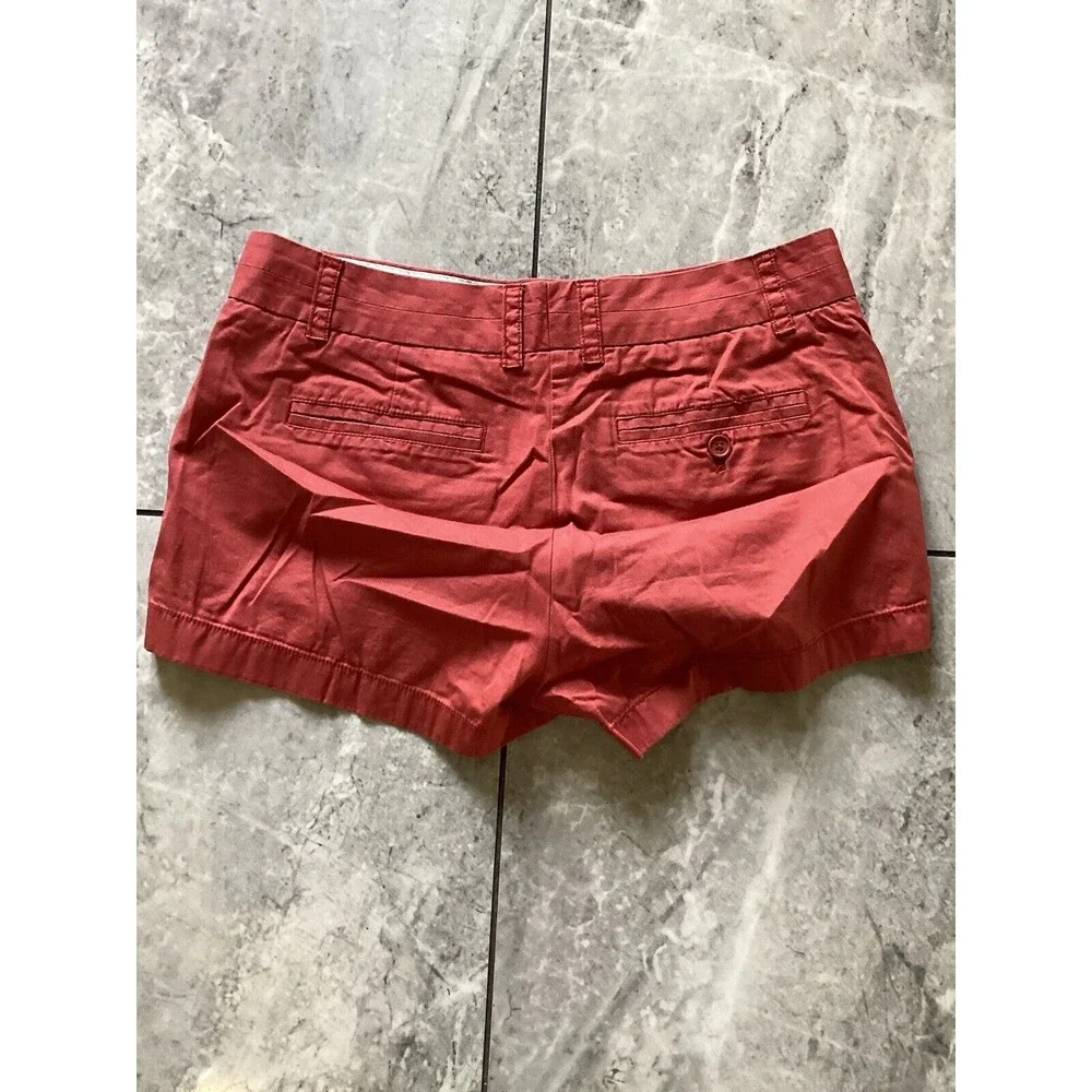 J. Crew 100% Cotton Chino Broken In Coral Pink Orange Shorts 4 - Picture 2 of 4
